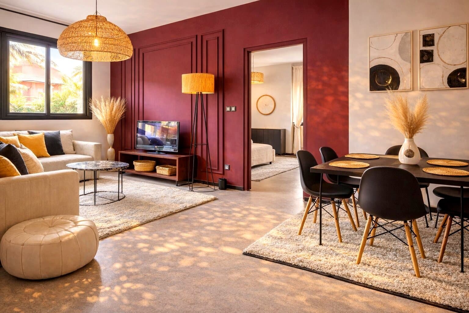 Living room — Majorelle Garden View Apartment Marrakech