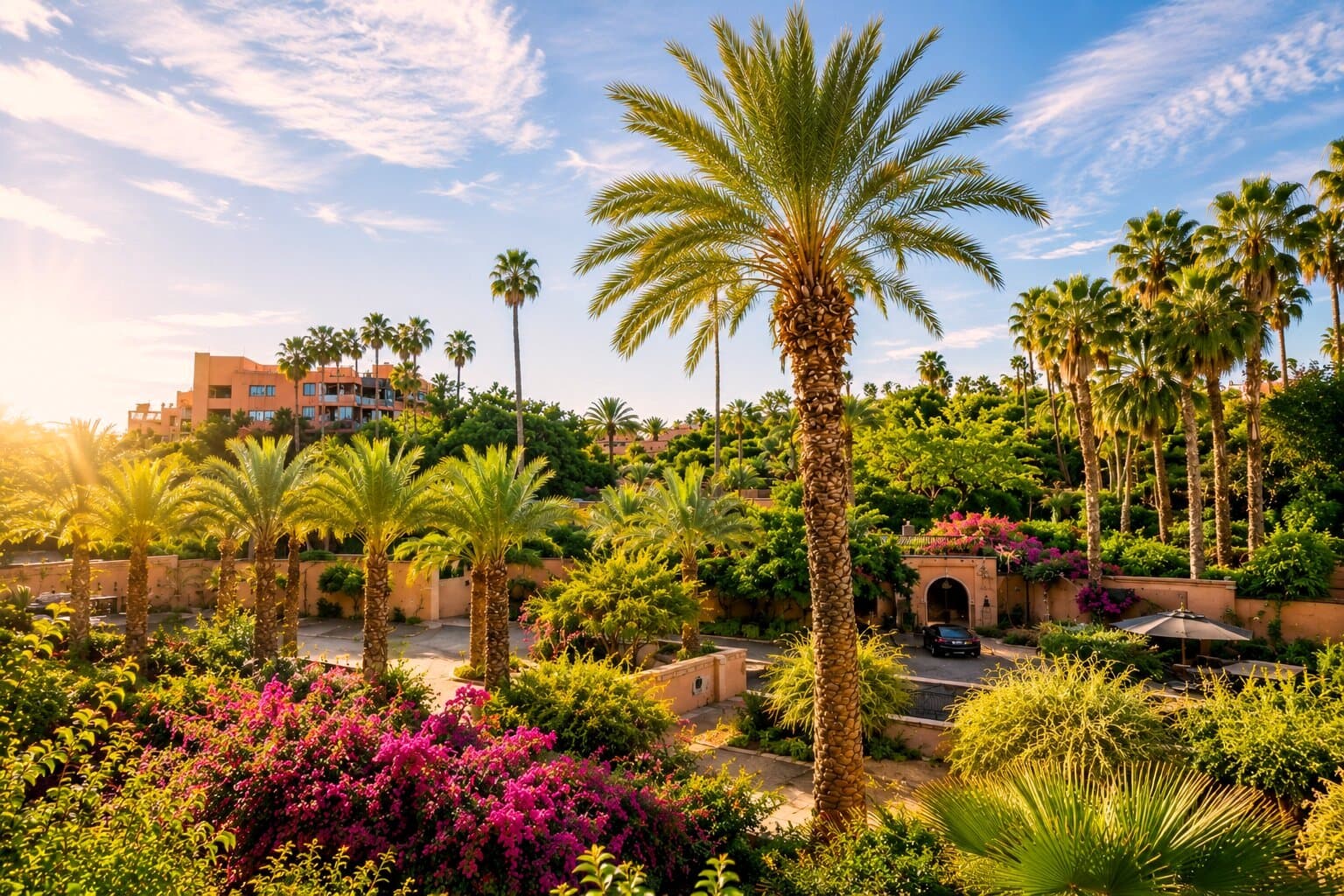 Jardin Majorelle view from the neighbourhood — Marrakech