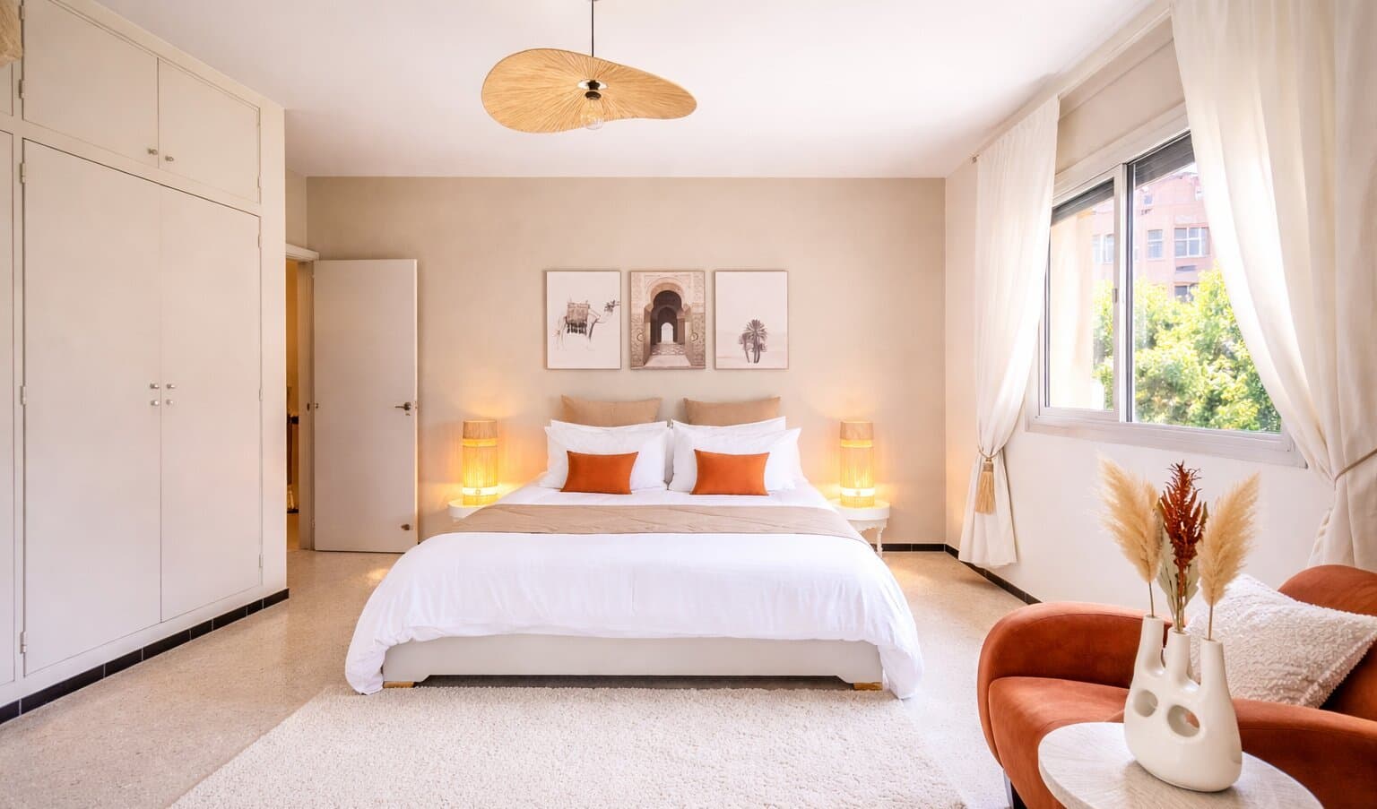 Chambre principale — Appartement Balcon Majorelle Marrakech