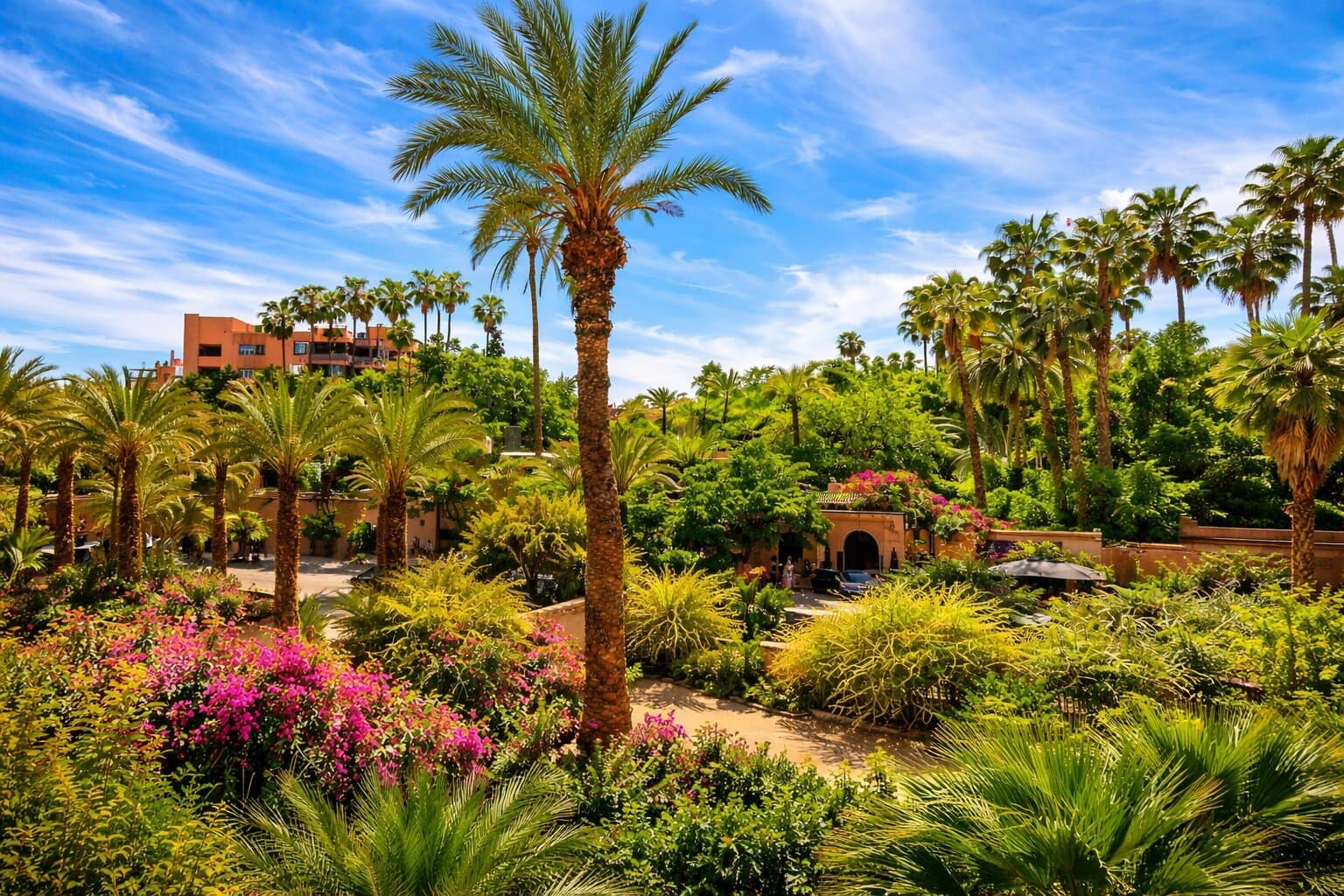 Garden setting — Majorelle Balcony Apartment Marrakech