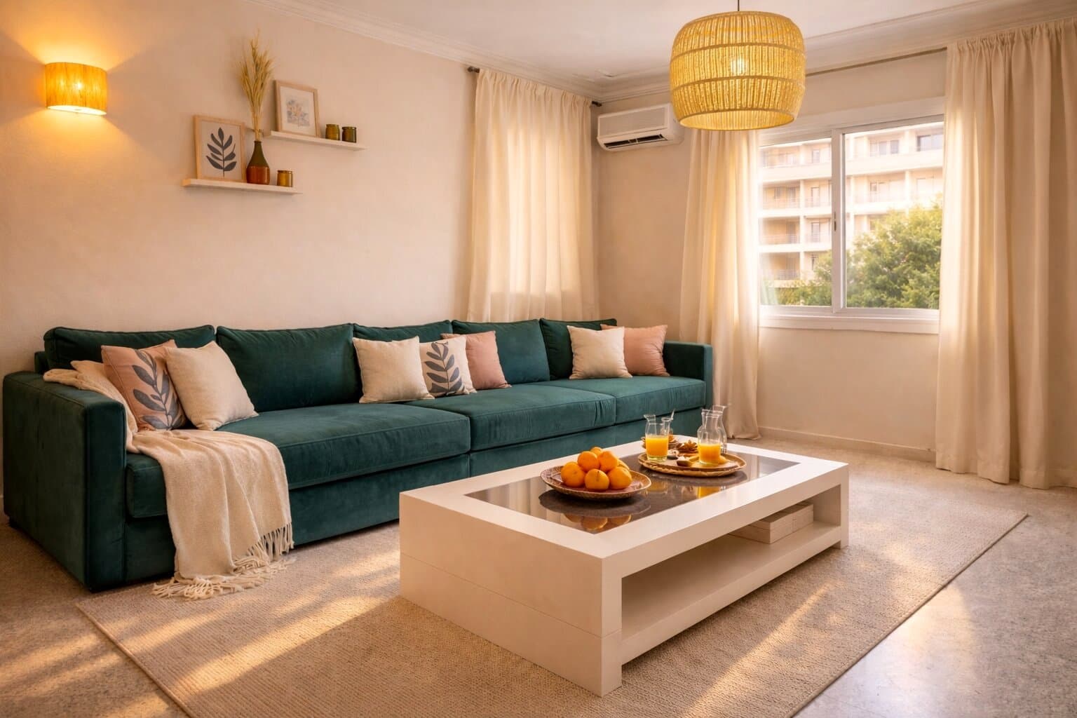 Salon avec vue sur le Musée YSL — Appartement Balcon Majorelle