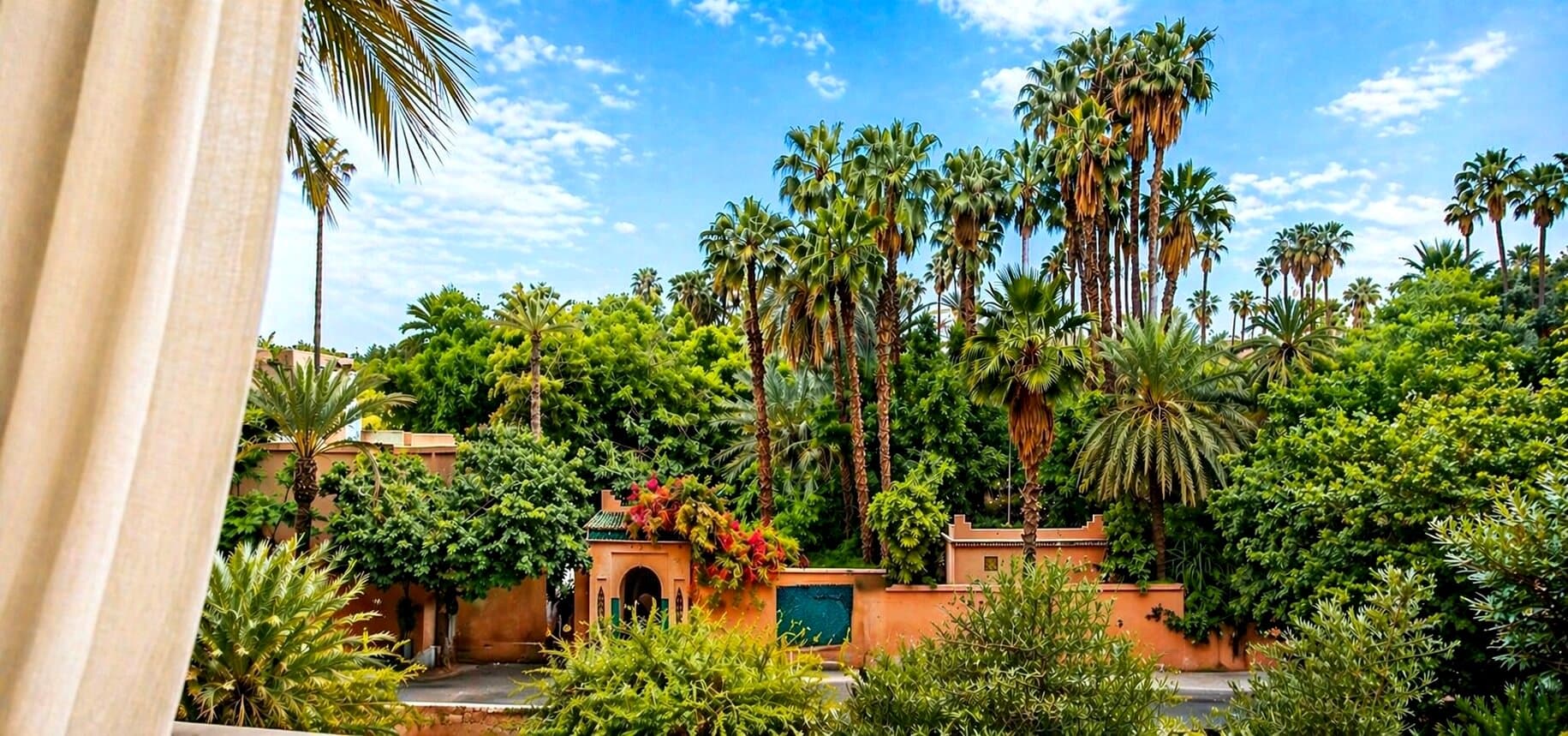 Balcony view over Majorelle district, Marrakech